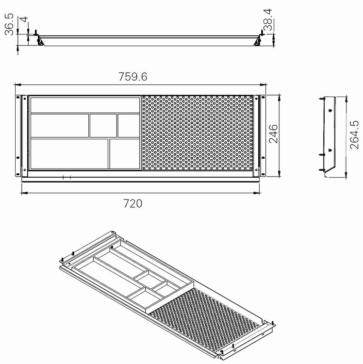 Pen drawer SL storage for desks Worktrainer.com
