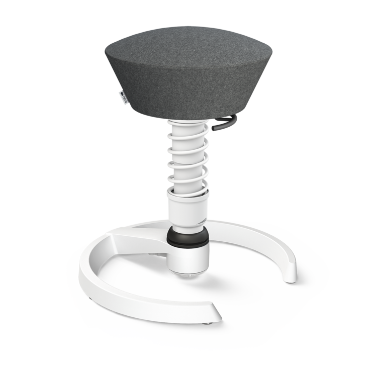 Swopper Luna Aeris Zit-Sta Beweegkruk actief veer Vilt worktrainer.nl