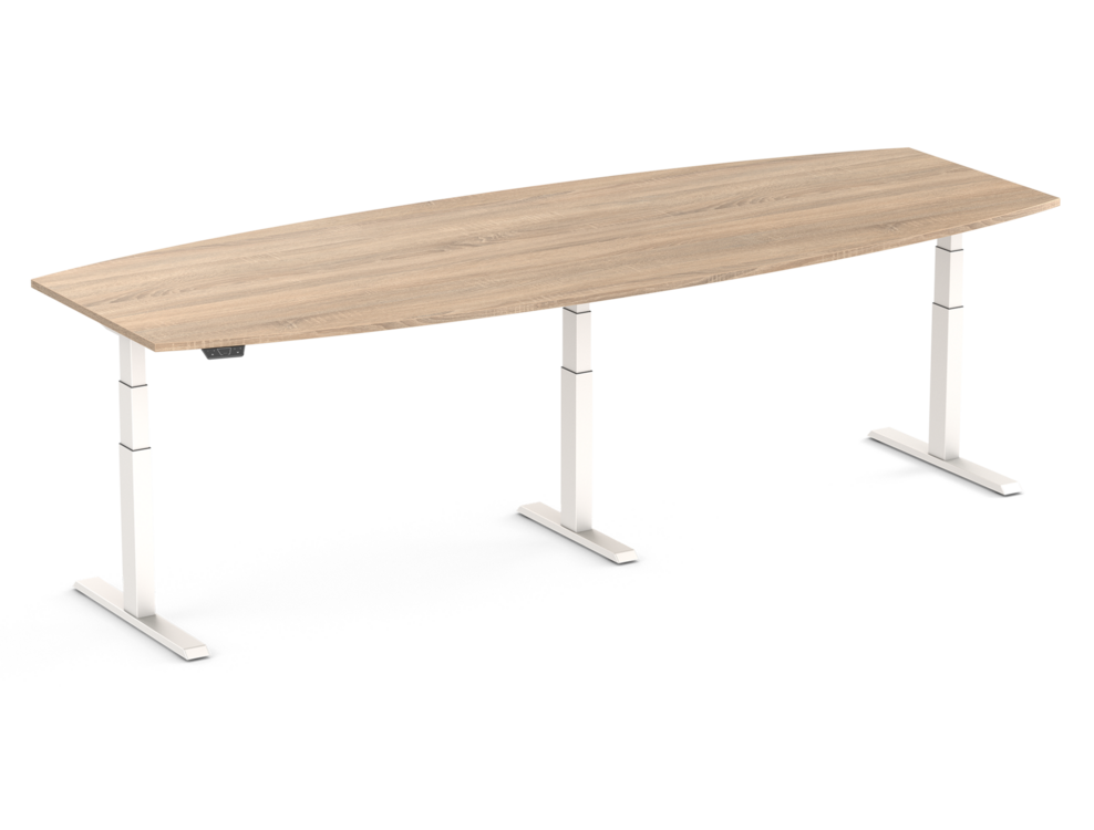Vergadertafel elektrisch verstelbaar in hoogte 3 poot Worktrainer.nl