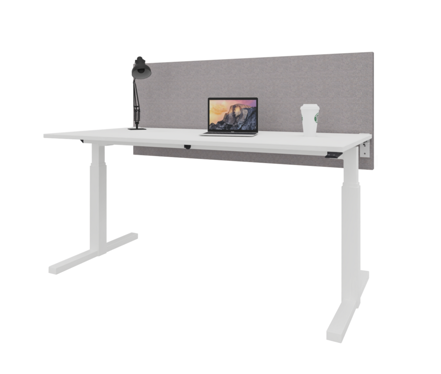 Nyink | Tafelscherm Voorzetwand Enkel Zit-Sta Bureau | Met Aluminium Kader