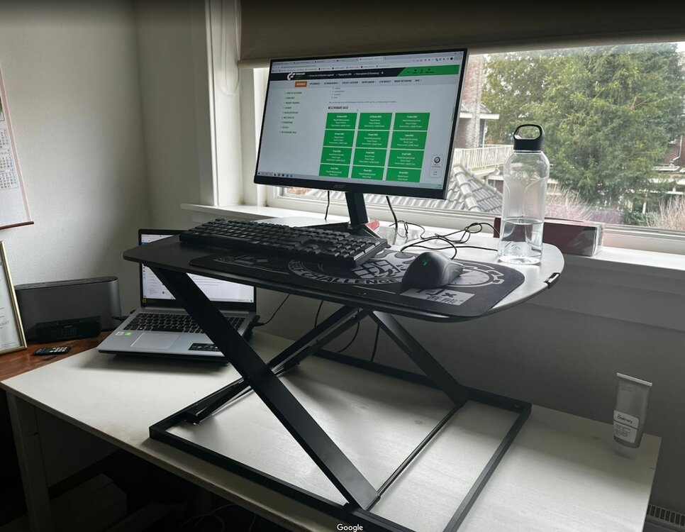 Gas Spring Sit-Stand Desk Converter - Ultra Slim
