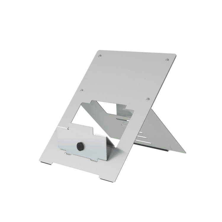 R-Go Riser Flexible Zilver Laptopstandaard | Worktrainer.nl