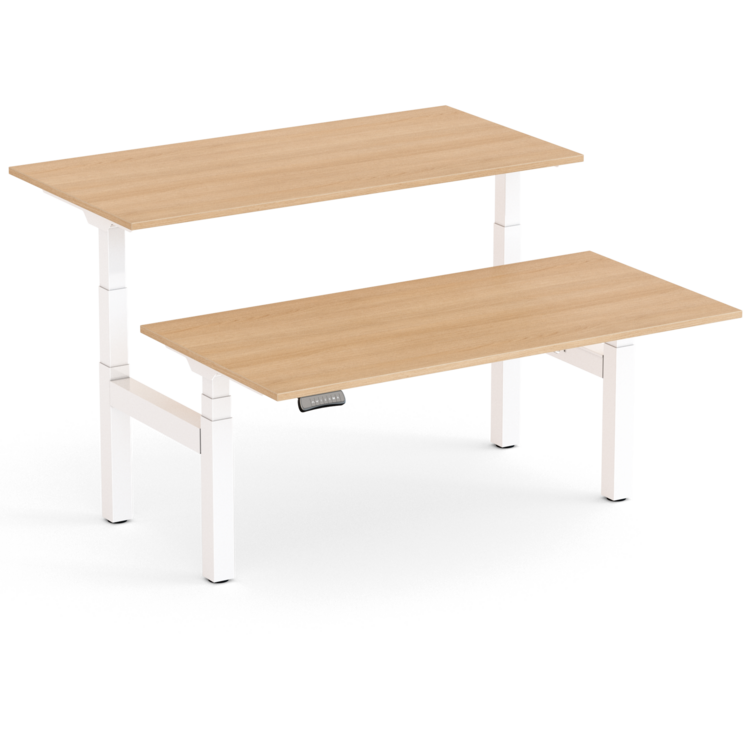 BasicDesk Duo Elektrisch zit-sta bureau | Worktrainer
