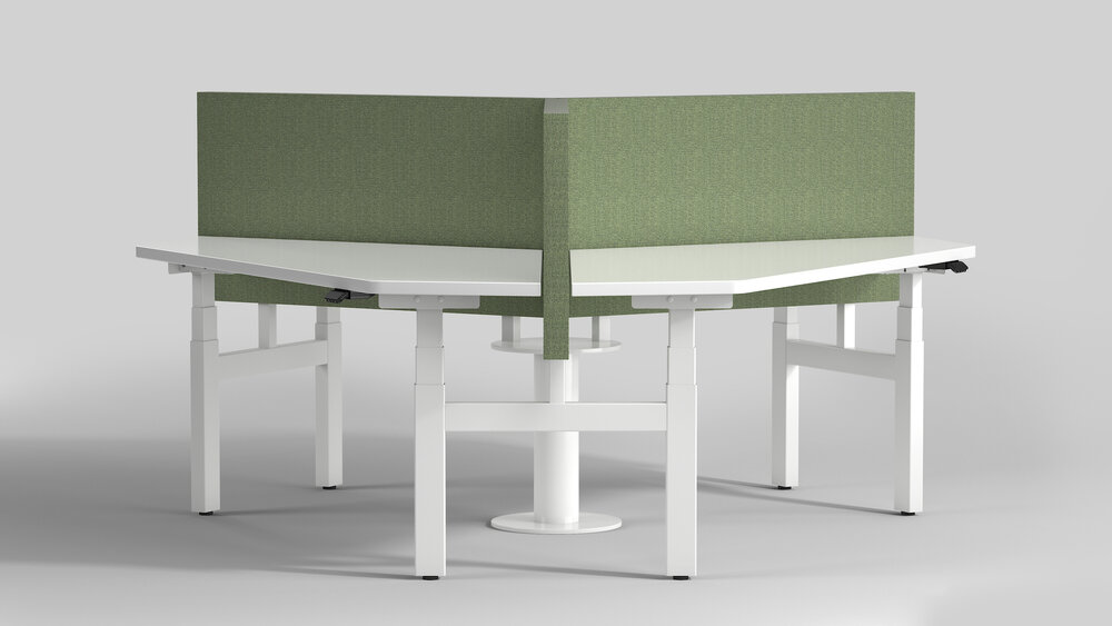 Linak Triple | Elektrisch Zit-Sta Bureau Eiland 