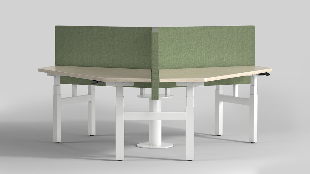 Linak Triple | Elektrisch Zit-Sta Bureau Eiland 