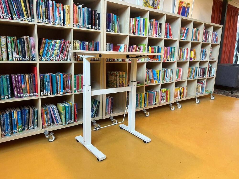 Klein gasveer zit-sta bureau - BouncyDesk - Schommel bureau