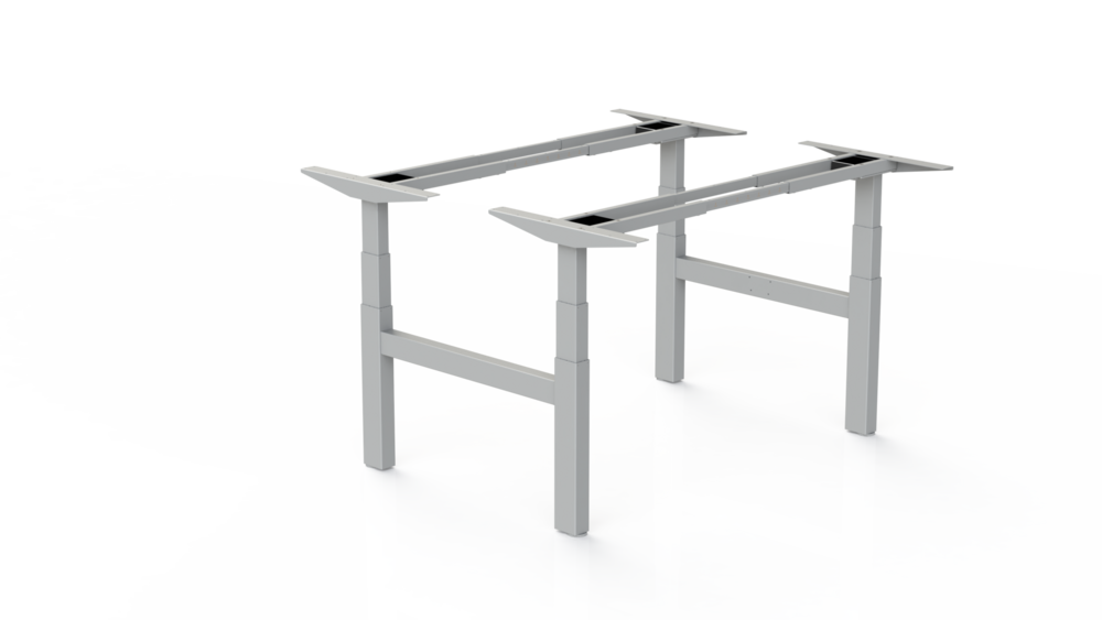 Dubbel Elektrisch Zit-Sta Bureau - SteelForce 670  2 aan elkaar geschakelde bureaus - Zeer stabiel - Worktrainer.nl