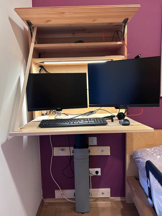 Elektrische Zit-Sta Muurtafel - Conset 501/19 Wall - worktrainer.nl