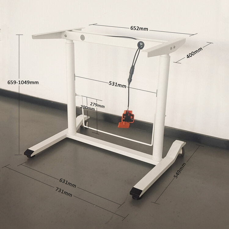 Klein gasveer zit-sta bureau - BouncyDesk Rond - Schommel bureau