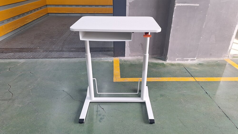 Klein gasveer zit-sta bureau - BouncyDesk Rond - Schommel bureau
