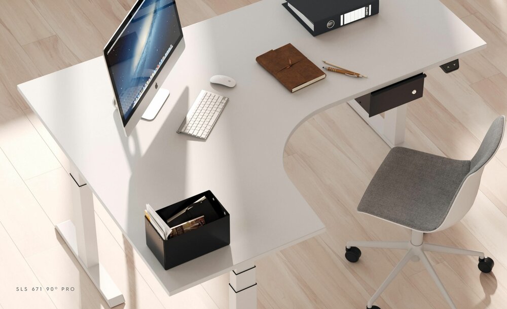 Electric Sit-Stand Corner Desk - SteelForce 671