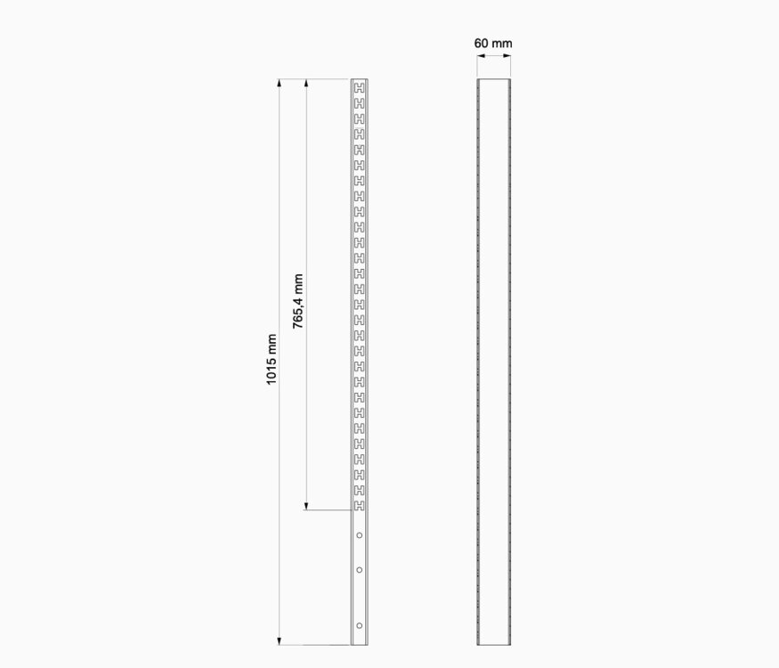 Afmetingen Verticaal Profiel | WorkBuddy
