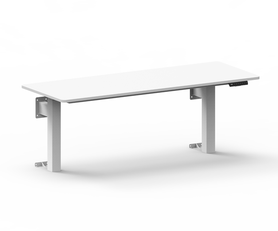 Wit WallDesk Duo | Elektrische Zit-Sta Muurtafel