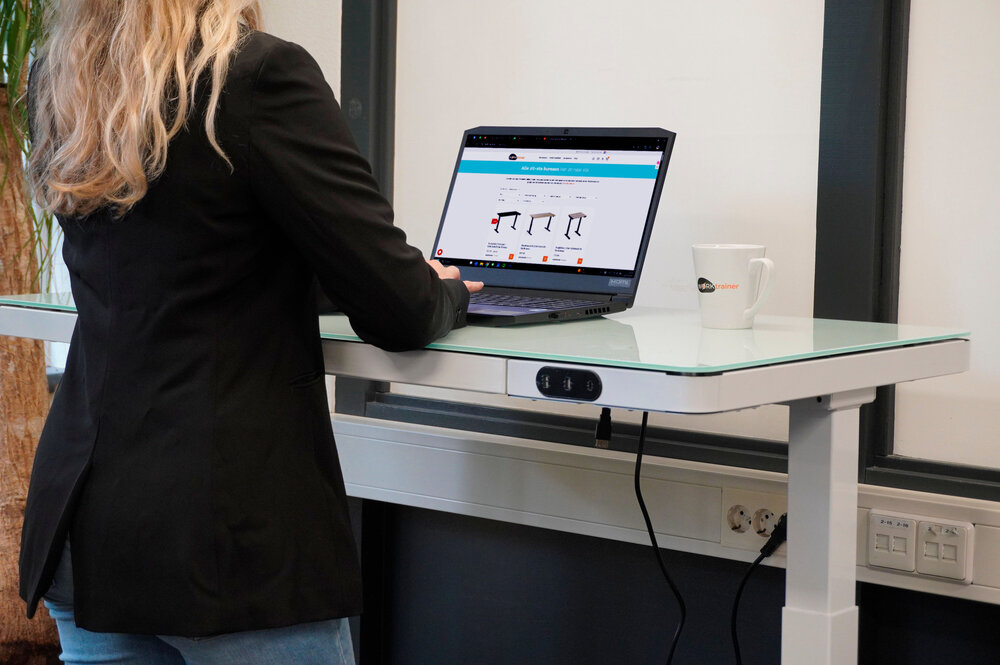 LifeSpan | Glazen Zit-Sta-Bureau