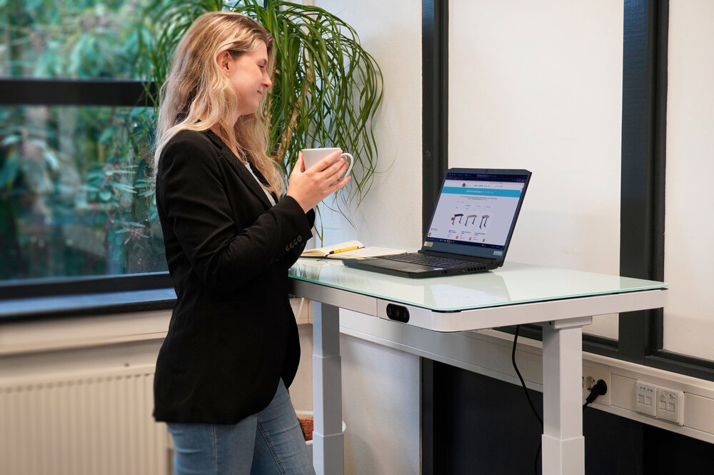 LifeSpan | Glazen Zit-Sta-Bureau