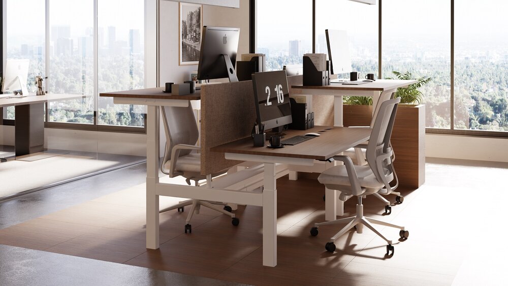 Linak Duo Bench | Dubbel zit-sta bureau 