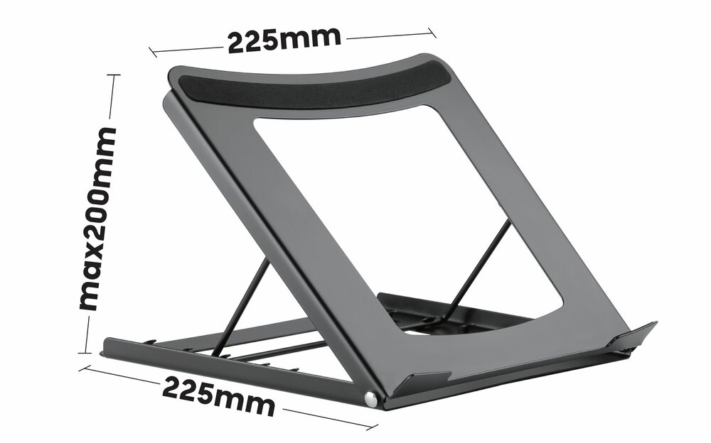 Laptop houder opvouwbaar - Afmeting - Size - Dimensions