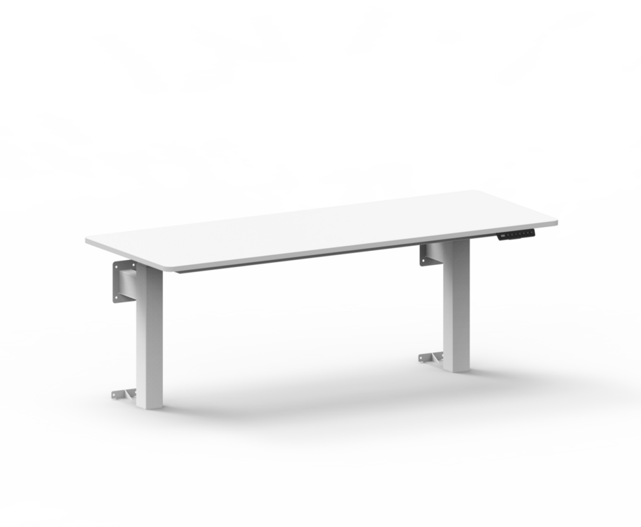 Zwart WallDesk Duo | Elektrische Zit-Sta Muurtafel
