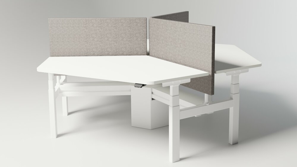 Linak Triple | Elektrisch Zit-Sta Bureau Eiland 