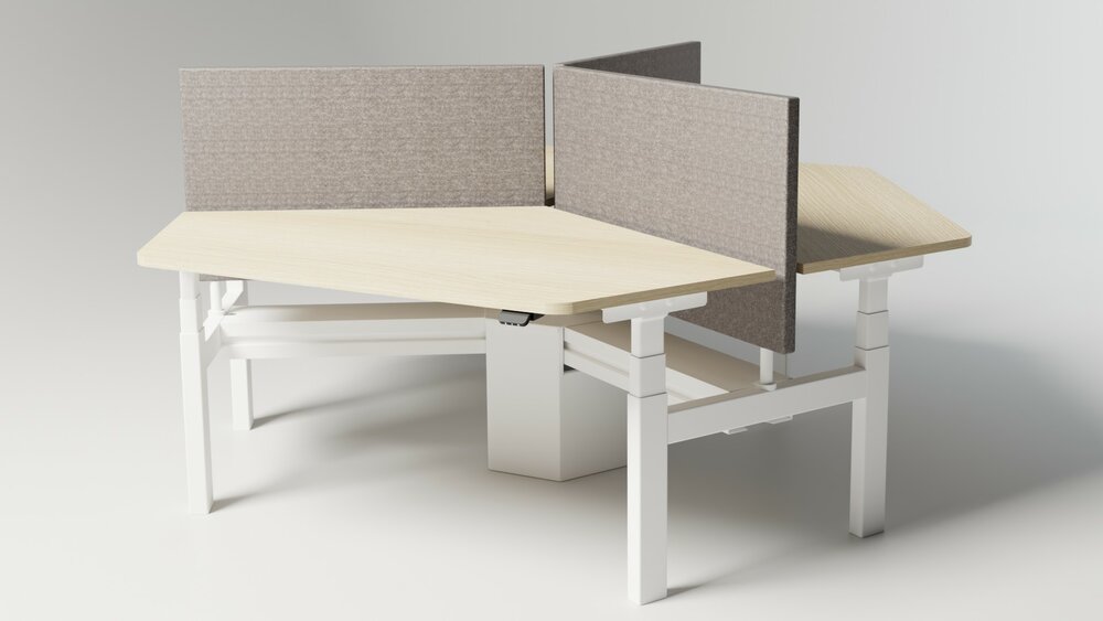 Linak Triple | Elektrisch Zit-Sta Bureau Eiland 