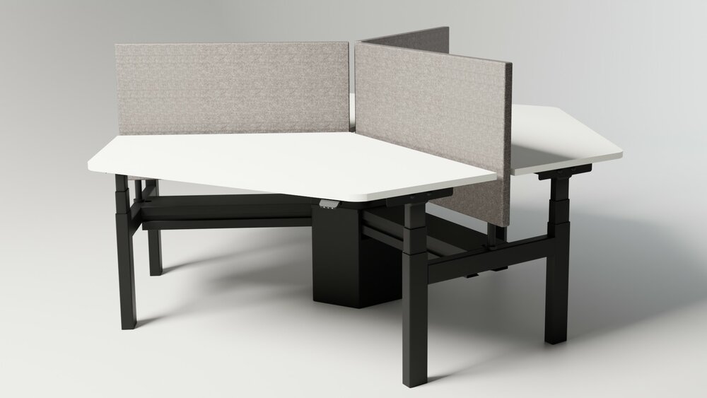 Linak Triple | Elektrisch Zit-Sta Bureau Eiland 