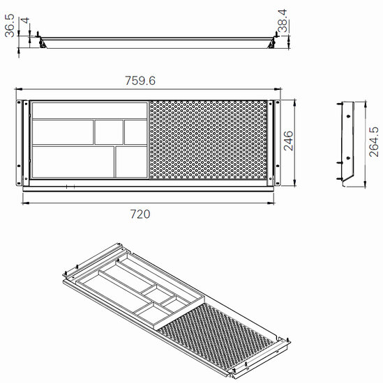 Pen drawer SL storage for desks Worktrainer.com