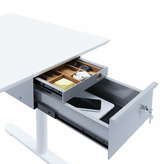 Pen drawer double storage desks Worktrainer.com