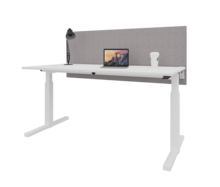 Nyink | Tafelscherm Voorzetwand Enkel Zit-Sta Bureau | Met Aluminium Kader