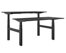 Dubbel Elektrisch Zit-Sta Bureau - SteelForce 670  2 aan elkaar geschakelde bureaus - Zeer stabiel - Worktrainer.nl