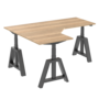 OakDesk hoekbureau| Elektrisch zit-sta bureau | Worktrainer.nl