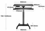 Updesk High Electric - Afmeting - Size - Small desk Dimensions