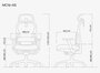 Afmetingen Olico | Bureaustoel Worktrainer
