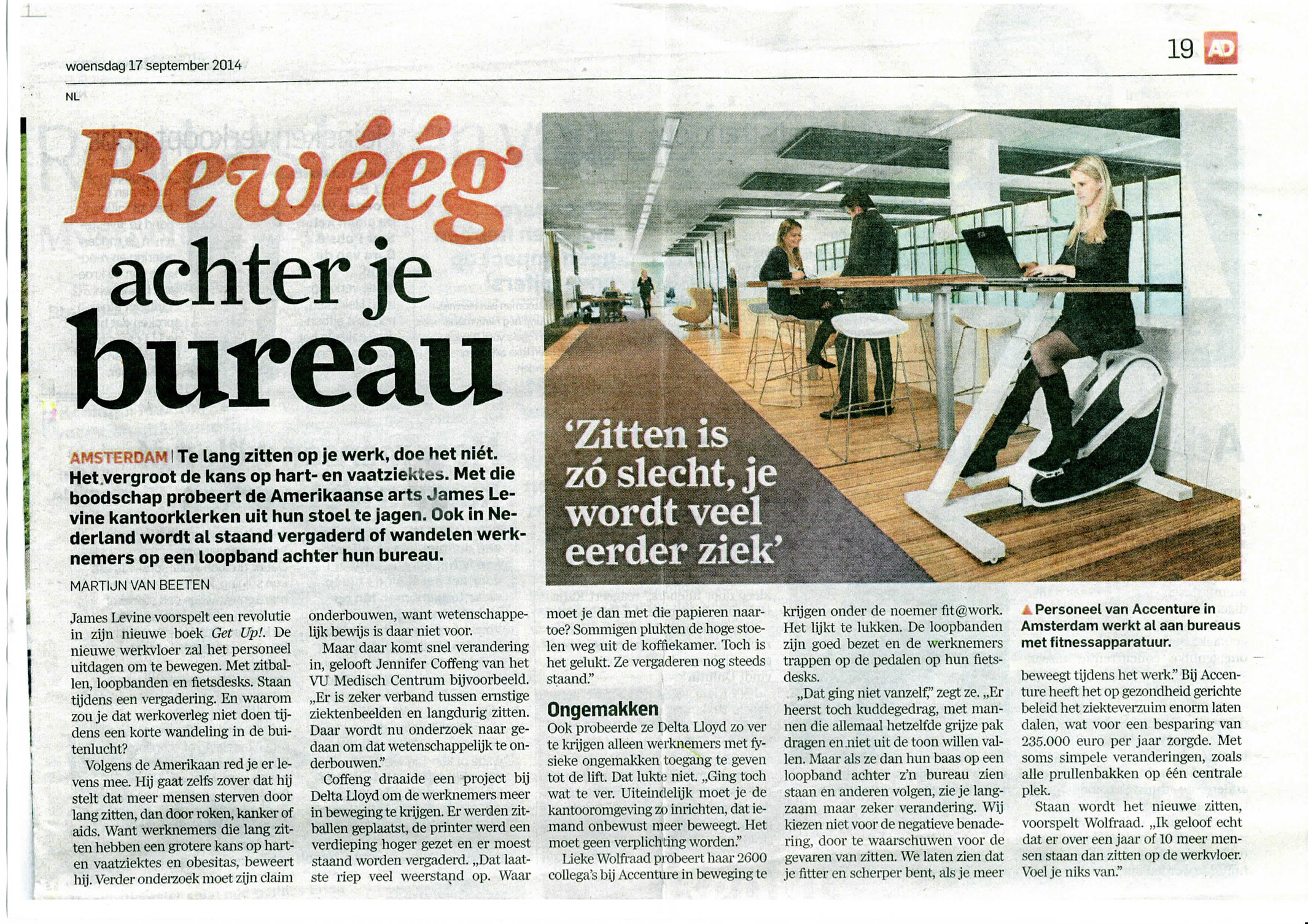 AD - BEWEEG ACHTER JE BUREAU