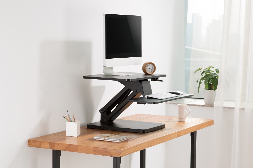 Updesk One zit-sta verhoger | kies voor een gezonde werkplek bezoek Worktrainer.nl