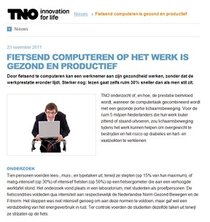 TNO - FIETSEND COMPUTEREN IS GEZOND EN PRODUCTIEF