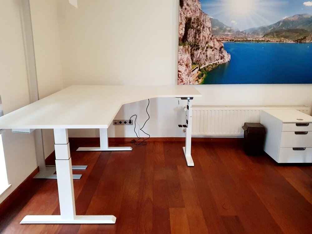 SteelForce 671 Hoek | Elektrisch Zit-Sta Hoekbureau