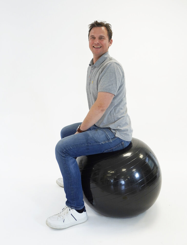 Officeball zitbal 65 cm Zwart met handpomp