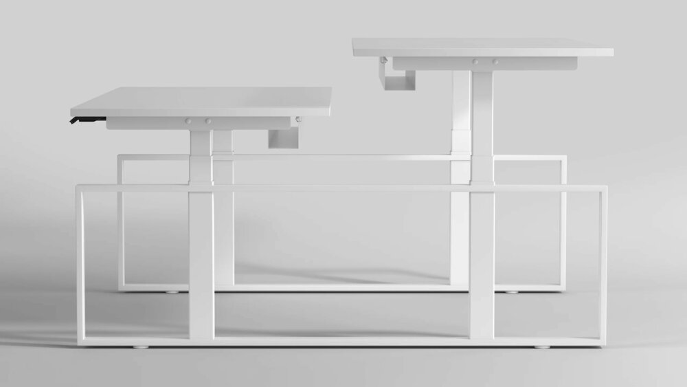 Linak Square Duo Bench | Dubbel zit-sta bureau 