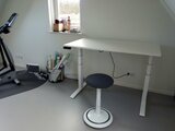 Mooie thuiswerkplek - Verstelbaar Elektrisch Zit-Sta Bureau Steelforce 670 - Worktrainer.nl