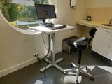 Small Electric Sit-Stand Desk - SteelForce 370 Single Column