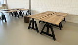 Design Hoog Laag Bureau - Elektrisch Zit-Sta Bureau - OakDesk - Worktrainer.nl 