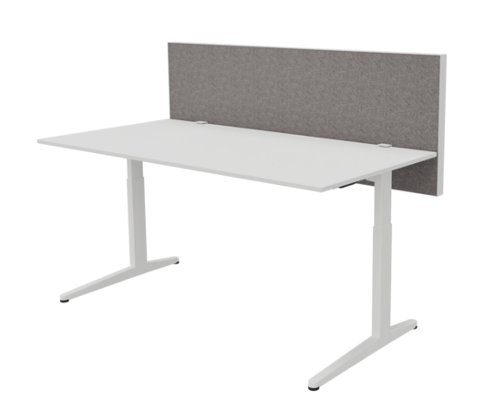 Nyink | Tafelscherm Voorzetwand Enkel Zit-Sta Bureau | Met Aluminium Kader