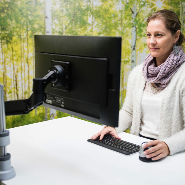 R-Go Caparo | Gasveer enkele monitorarm voor 1 scherm