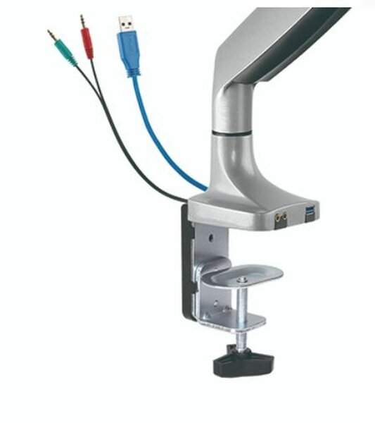 Monitor arm | Gas spring Single USB and Audio included