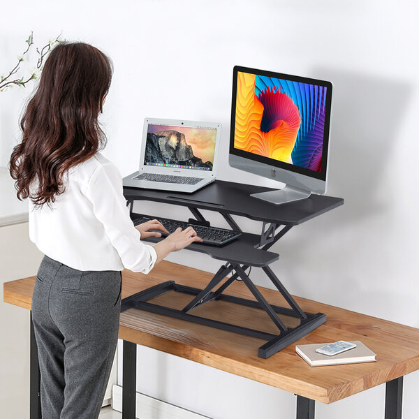 2nd Change | UPdesk Cross | Gas Spring Sit-Stand Desk Converter