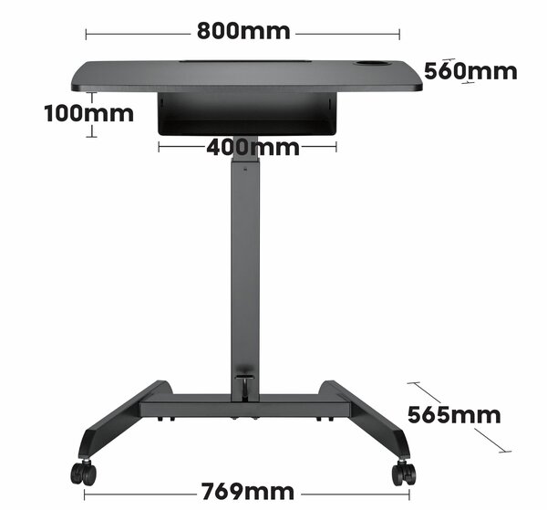StudyFit | Small Gas Spring Sit-Stand Desk