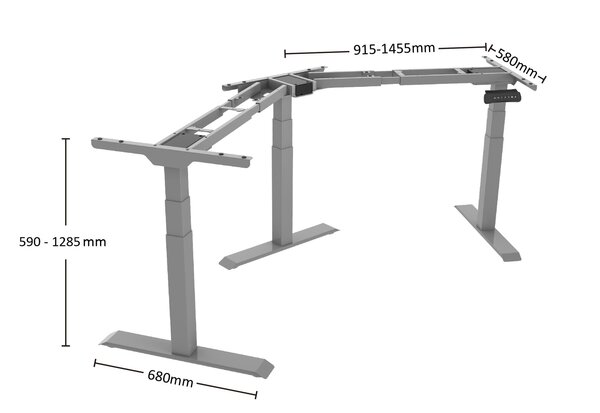 Updesk Corner | Electric Sit-Stand Corner Desk